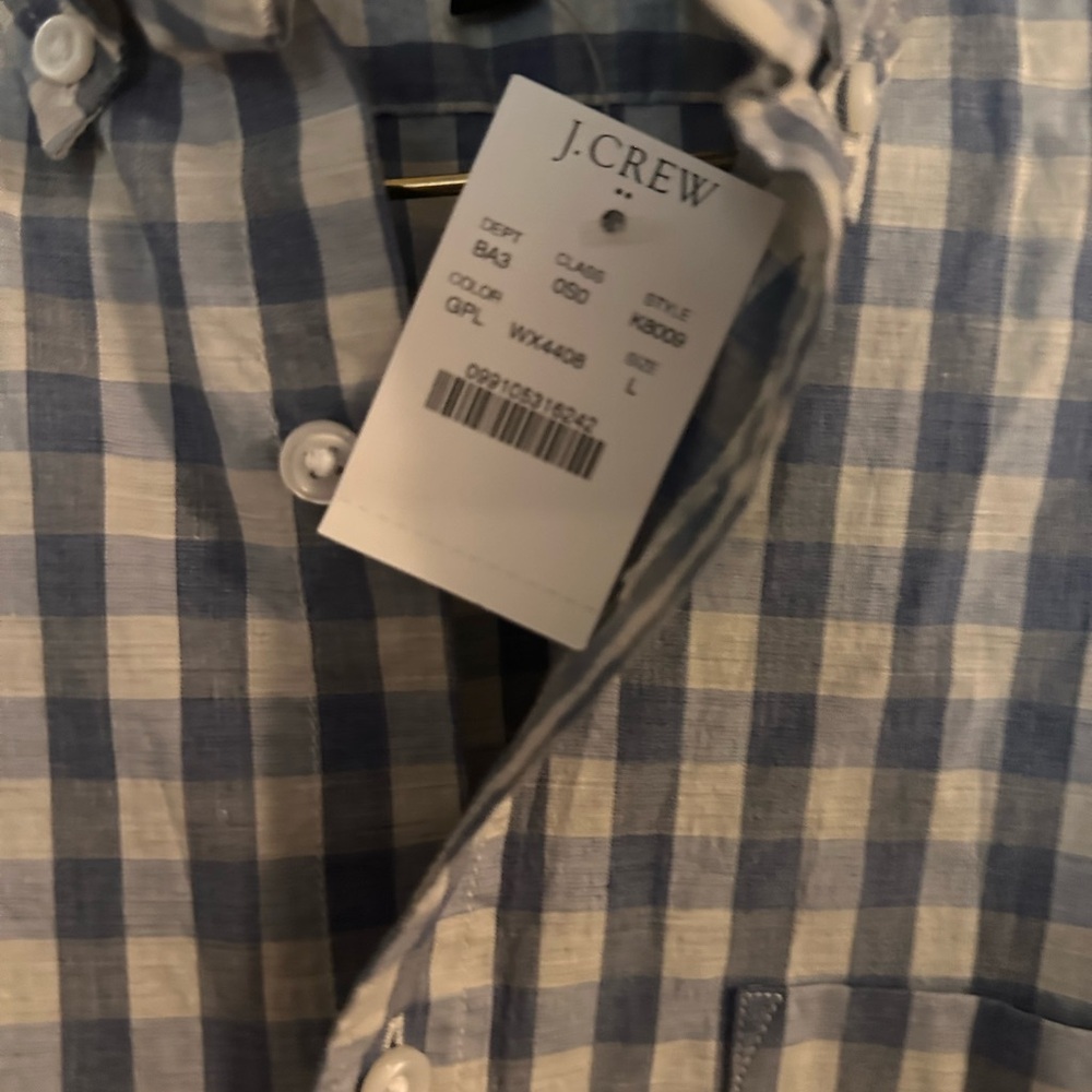 BNWT Mens J. Crew Mercantile Flex Slim Fit Long Sleeve Button Front Shirt -L - Picture 4 of 6